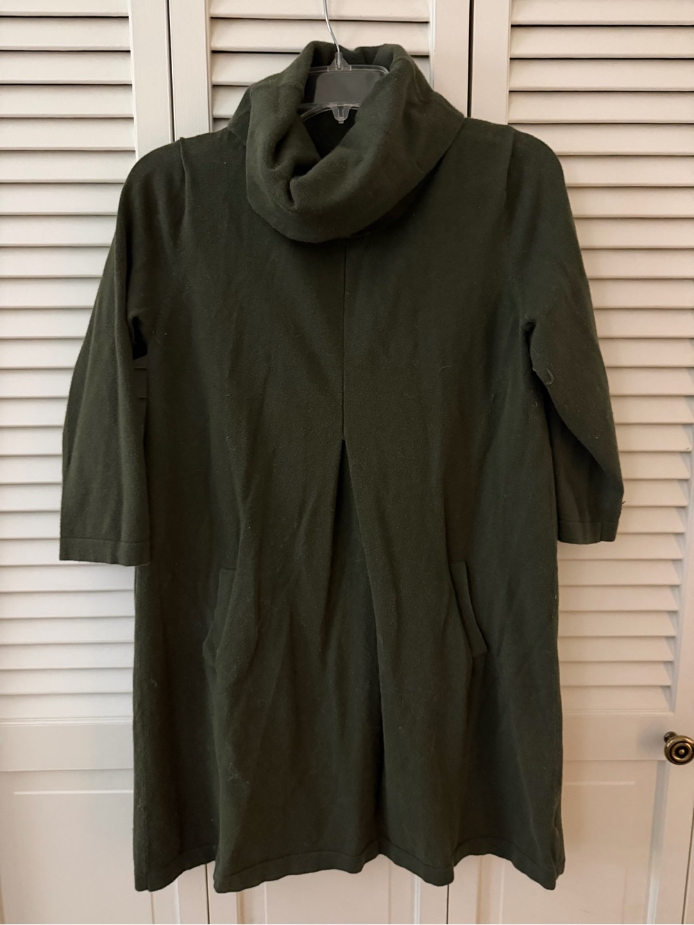 Tyler Boe Olive Green Cowl Neck Women's Sweater Dress